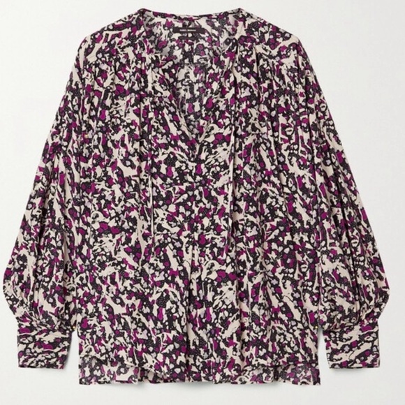 💜Silk Isabel Marant Cade blouse - Picture 2 of 7